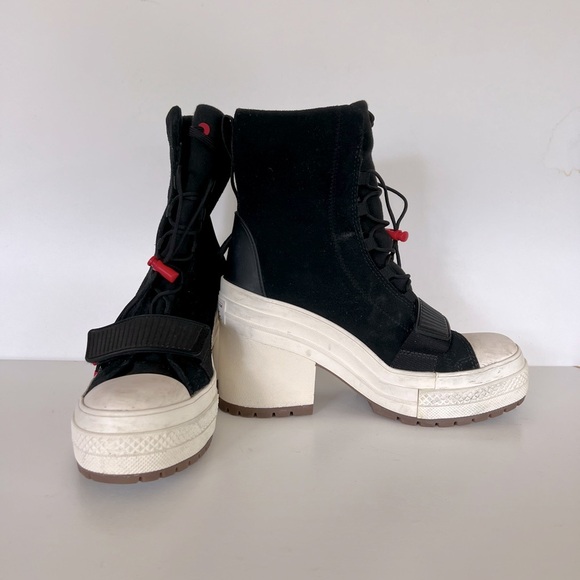 Converse Chuck Taylor All Star GR82 Extra High ‘Black Egret’ Heel, size 7 - Picture 1 of 10